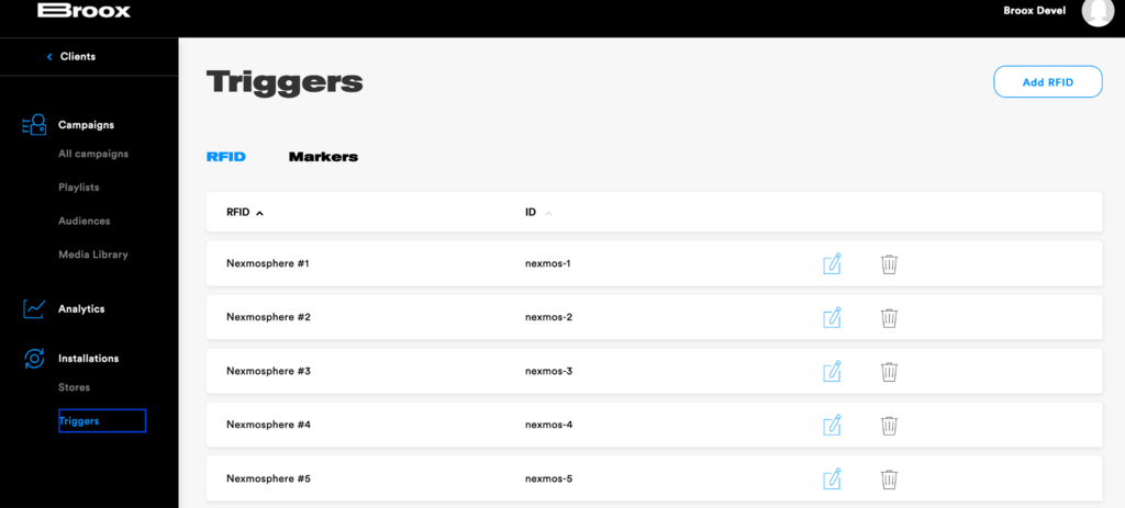 Triggers Section